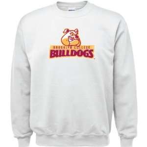  Brooklyn College Bulldogs White Youth Logo Crewneck 