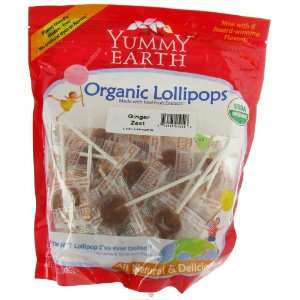 Yummy Earth Lollipop Organic Ginger Zest 12.3 Oz