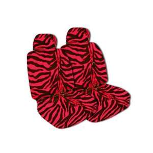    2 Animal Print Low Back Seat Covers   Red Zebra Automotive