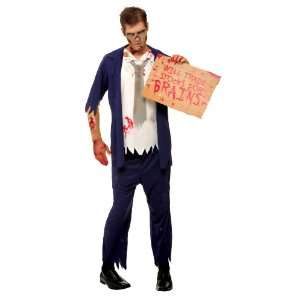   Paper Magic Group Wall St. Zombie Adult Costume / Gray   Size Medium
