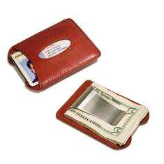 Leather SMART MONEY CLIP® by Storus®   Brown & Wine Red  