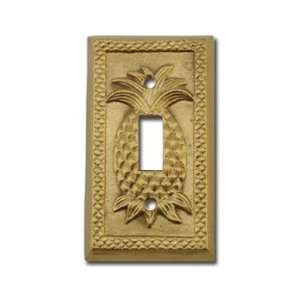 Pineapple Rectangle Solid Brass Switch Plate SPI Home 30630 / 1 Toggle