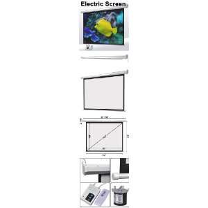  Retractable Electric Projection Screen 100 Ceiling 