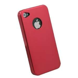   iPhone 4 4S Red Aluminum Metal Cover Case Cell Phones & Accessories