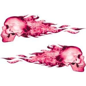  Inferno Skull Flames Pink Automotive