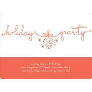  Mistletoe Ribbon Holiday Invitation Health & Personal 