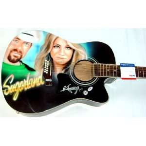  Sugarland Autographed Signed 12 String Guitar & Proof PSA 