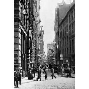 Wall Street, New York City   12x18 Framed Print in Gold Frame (17x23 