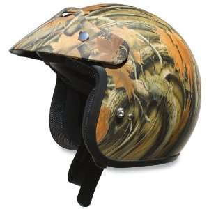  FX 75 Open Face Motorcycle Helmet Camo Large L 0104 0104 Automotive