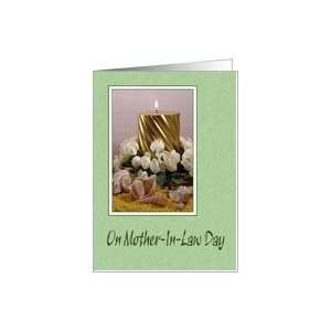  Mother In Law Day   Candle Shells & Flowers Card Health 