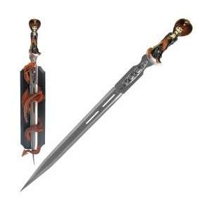 Trademark Global 20 0190, 32 Inch Sword and Dragon Plaque with Death 