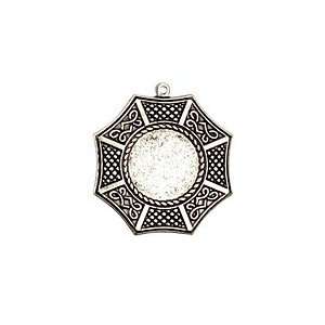   (plated) Bagua Round Setting 13mm Findings Arts, Crafts & Sewing