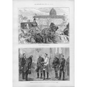  Berlins Farewell To Bismark Antique Print 1890