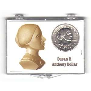   Susan B Anthony U.S. Dollar Coin in Display Case 