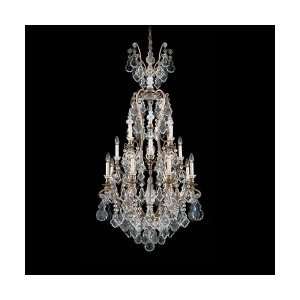   Foyer Chandelier in Black with Clear Handcut crystal