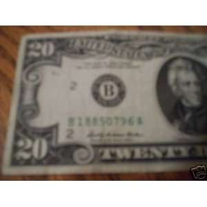 20$ 1969   FEDERAL RESERVE NOTE   BANK OF NEW YORK 