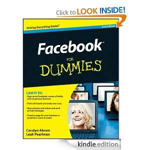 Facebook For Dummies Carolyn Abram, Leah Pearlman  Kindle 