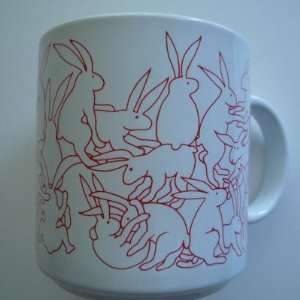  Animates 11 oz Red Daytime Rabbits Mug