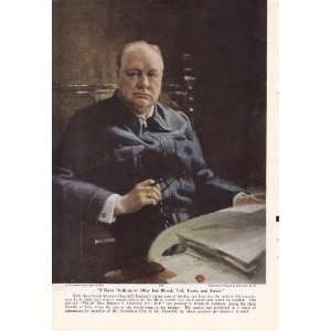 1949 Nat. Geo. Frank O Salisbury (1943) Portrait of Winston Churchill 