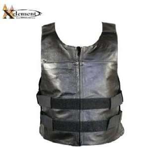  Mens Bulletproof Design Cowhide Leather Vest Sz 5xl 