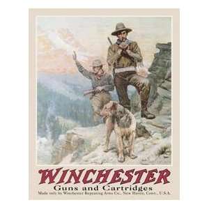  Winchester Guns Mountain Hunting tin sign #1077 