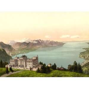 Rochers de Naye, and Hotel de Caux, Geneva Lake, Switzerland 1890s 