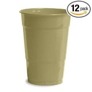 Creative Converting Premium 12 Ounce. Plastic Cups, Sage Green Color 