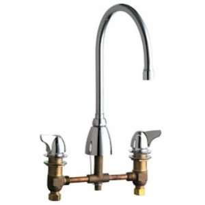 Chicago Faucets 1201 AGN8AE3CP Chrome Manual Deck Mounted 8 Centerset 