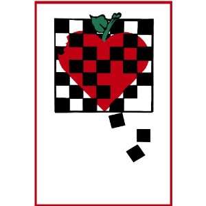  8x11 Poster. Bitten heart that appears to to look like 