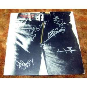  ROLLING STONES autographed SIGNED Sticky Fingers RECORD 