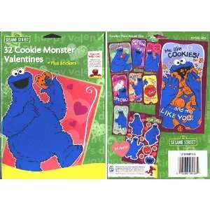    Sesame Street Valentines with Cookie Monster 