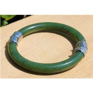  Jade Bangle with Hinged Clasp (1498 63) Jewelry