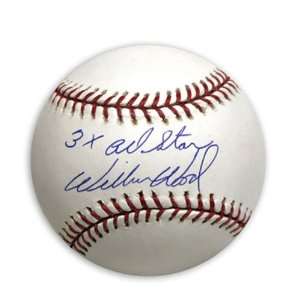  Wilbur Wood Signed 3XALL STAR MLB Baseball Sports 