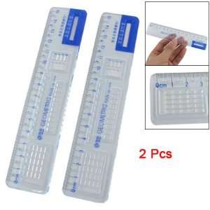   Plastic 15cm length Measure Straight Ruler 2 Pcs