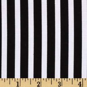  44 Wide Windham Basic Brights Stripe Black/White Fabric 
