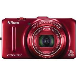  Nikon Coolpix S9300 16 Megapixel Digital Camera   Red 