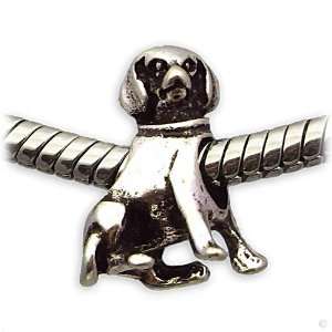   Charm Bead   hunting dog silver element #16145, Beads bracelet charms
