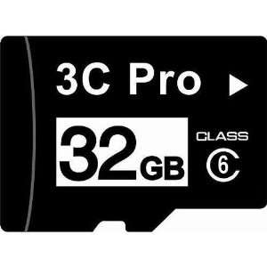 3C Pro 32GB Class 6 MicroSDHC Card 16G C6 MicroSD SDHC with SD Adapter
