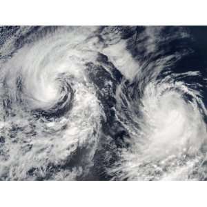 Tropical Storms Boris and Cristina Landscape Premium Poster Print by 