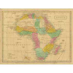  Tanner 1836 Antique Map of Africa