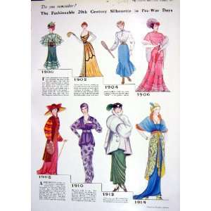  1930 LADIES FASHION DRESSES PRE WAR DAYS COLOUR PRINT 
