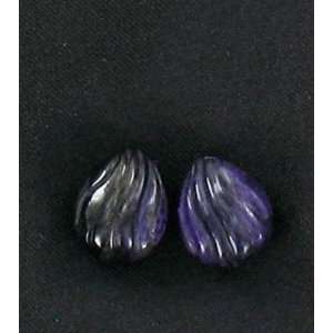 CARVED SUGILITE SHELLS for EARRINGS #4~