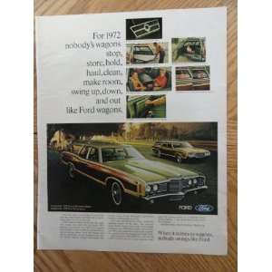 1972 Ford LTD Country Squire Oringial 71 magazine print ad. measures 