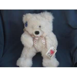  LOVELY WHITE BEAR WITH HEART RIBBON 13 INCS. Toys & Games