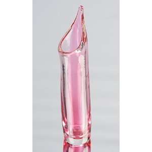   Design Hand Blown Glass Art   First Love Pinky Bamboo Style Love Vase