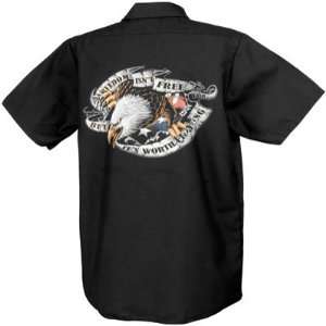  Lethal Threat Freedom Isnt Free Button Up Work Shirt XX 