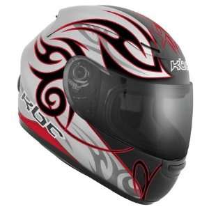    KBC VR 1X Tribal Full Face Helmet Small  Silver Automotive