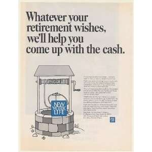 1968 New York Life Insurance Retirement Wishes Wishing Well Print Ad 