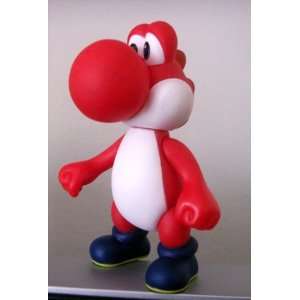  5 RED YOSHI PVC Rubber Figure ~Super Mario Characters 