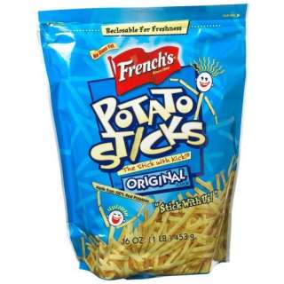 Frenchs Potato Sticks, 16 Ounce Pouch (Pack of 6)